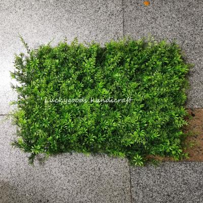 China Garden Decoration CP106 Simulated Turf Plant Background Dark Green Plastic Leaves Artificial Grass Wall for sale