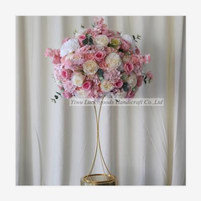 China Silk peony rose flower ball lfb1013 popular silk flower 3D flower centerpiece for wedding and party table decoration for sale