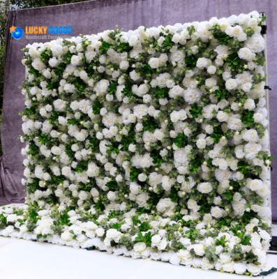 China New LFB1841 Luckygoods Silk Design Handmade Artificial Flower Wall Wraps For For Wedding Party Birthday Backdrop Decoration for sale