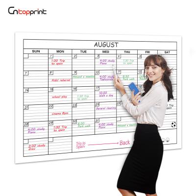 China Easy to Erase Large 2019 Planning Wall Calendar Glossy Lamination Custom for sale