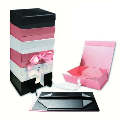 China Recyclable Custom Printed High Quality Black Magnetic Storage Cardboard Gift Boxes for sale