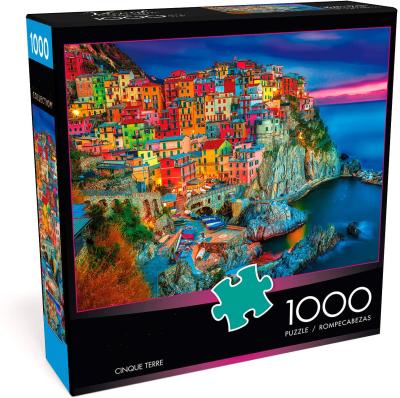 China Cartoon Toy High Quality 1000 Pieces Jigsaw Puzzle Cinque Terre Island Educational Toy Set for sale