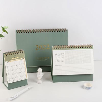 China 100% Eco-friendly 2022 Mini Tent Monthly Planner Daily Printing Rack Table Desk Calendars for sale