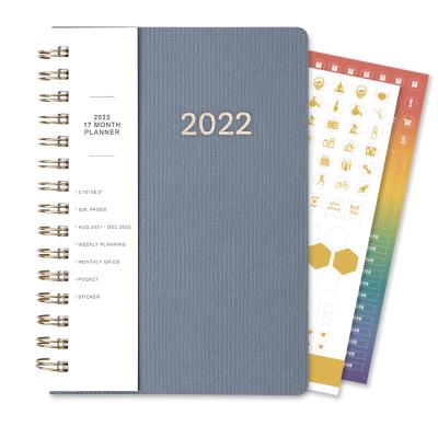 China 2022 Customizable Cute Colorful Spiral Diary Spiral Printing A4 Hardcover Notebooks for sale