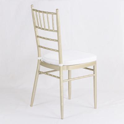 China Hot Selling Stackable Modern Gold EUROPEAN Iron Chivari Tifany Chair Wedding For Party And Restaurant for sale