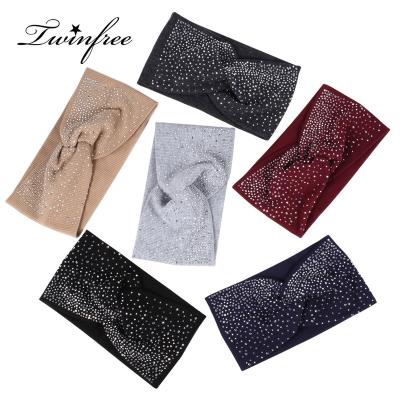 China 2021 New Fashion Fashion Cloth Rhinestone Headband For Women Girls Accessories Bling Headbands for sale