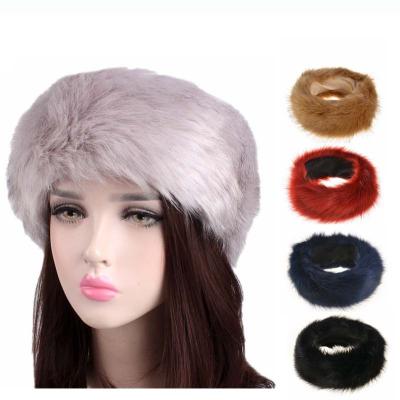 China 2021 Winter Fashion New Fashion Fur Headband Faux Fox Fur Hat Amazon Hot Selling High Quality Headbands for sale