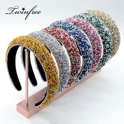 China Baroque Headband Stock Fashion Hair Accessories 2021 New Luxury Baroque Headband Stock Fashion Hair Accessories For Women Rhinestone Headband for sale