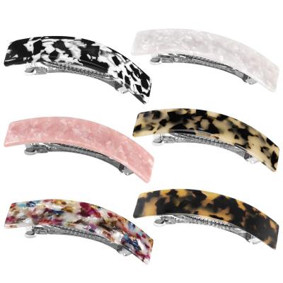 China Fashion Hair Clips 2022 New Product For Women Large Turtle Leopard Print Non Slip Shell Acetate Hair Clips For Thick Hair for sale