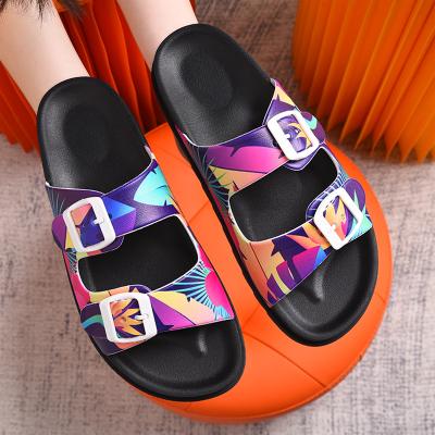 China Multiple Factory Customized PVC Eva Pattern Customization Women Slides Fashion Trend Colors Slides Slippers Shoes Custom Design Logo Women' for sale