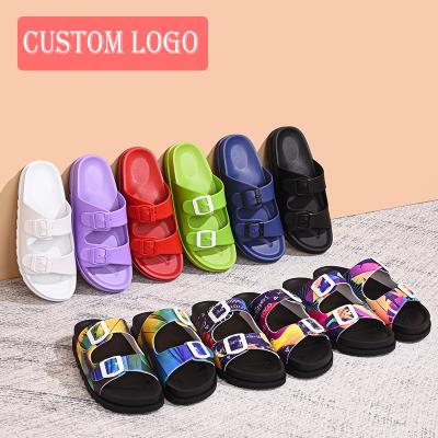 China Fashion Trend Bestselling Logo Pattern Customization Convex Concave Printing Gray Slippers Slides Slippers Lock K Footlance Slide Door for sale