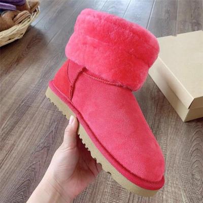 China Fashion Trend Comfortable Warm Fur In Multicolor Leather Women One Snow For Girls Boots Snow Boots Snow Boots For Women for sale