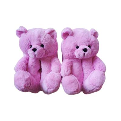 China CUSHIONING 2021 Newest Teddy Bear Slippers Arrivals Teddy Bear Slippers Hot Popular Winter Warm Cotton Home Plush Teddy Bear Slippers Inclusive for sale