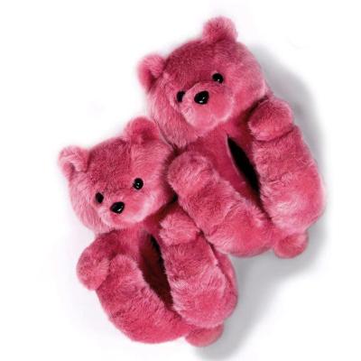 China High Quality Trendy Best Design Teddy Bear Slipper For Kids Teddy Bear Slippers 2021 New Arrivals Teddy Bear Slippers for sale