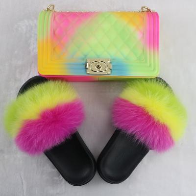 China Fashion Trend Pattern New Women's Sandals Handbag Suit Jelly Bag Suit for sale