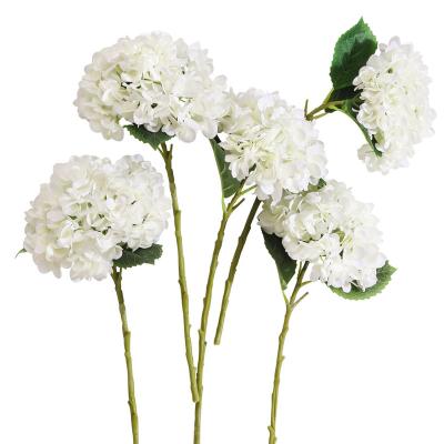 China Hot Selling Silk Bridal Bouquet Artificial Hydrangea Branch Flowers Silk Bridal Bouquet For Wedding for sale