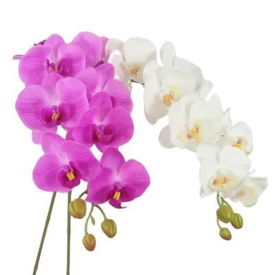 China PVC high quality hot selling 9 heads and 7 heads phalaenopsis table decoration wedding flower Nordic art for sale