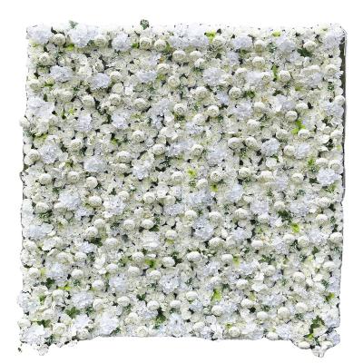 China Hot Sale Custom Wedding Silk Flower Backdrop Panels Artificial Decorative Flower Wall Picture Background Decoration for sale