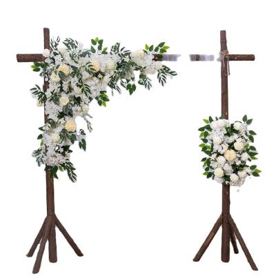 China Wedding Centerpieces Wedding Flowers For Party Hotel Wedding Decorations Layout Wedding Backdrop Flower Row Artificial Flower Decor for sale