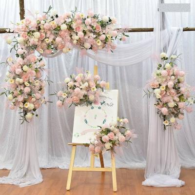 China Wedding 2023 Hot Selling Amazon Artificial Flower Decorative Wall Centerpieces Backdrop Artificial Flowers Wedding Decorative Flowers for sale