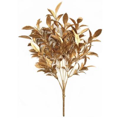 China Christmas Artificial Flower Plastic Gold Silver Plastic Plants Home DIY Wedding Bouquet Floral Wall for sale