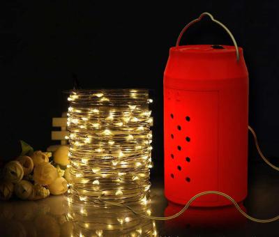 China ABS Holiday Decoration IP65 Red Hot Sale Sea Water Powered Led Energy Cooper String Light Led Lights Lighting For Christmas for sale