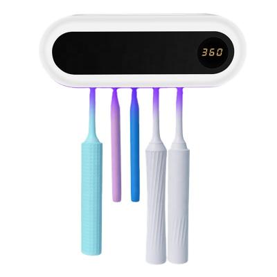 China 5 in 1 360 Seconds Automatic Sterilization 99.9 UVA and UV-C Disinfection Toothbrush Sterilizer 195*67*42mm for sale