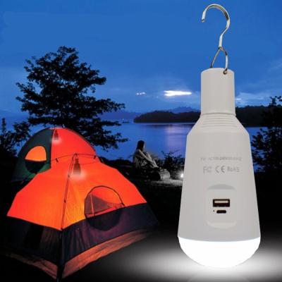 China QF-168B NEW Hot Sale 2600mAh Solar Panel Emergency Solar Lights Outdoor Portable Solar LED Light Bulb Outdoor Led Camping Light for sale