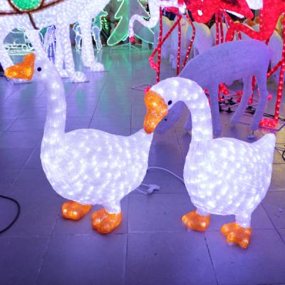 China Christmas Letters Lights Swan And Duck Desgin Led Animal Figure Window Decoration Christmas Outdoor Lights for sale