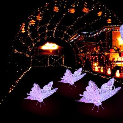 China Christmas Letters Light Desgin 68*60cm Outdoor Festival Lighting Commercial Christmas Decorations Butterfly Led Street Lamp for sale