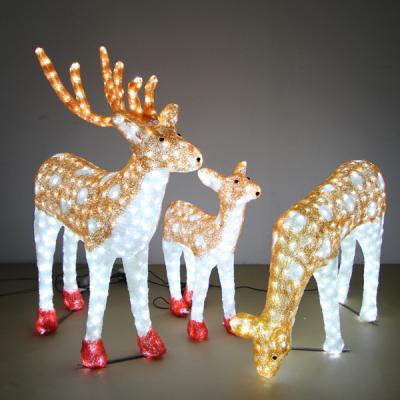 China Christmas Letters Lights Desgin 1.7*1.2*0.6m Small Deer Family, 3pcs/set 2020 New Arrivals LED Pattern Light Christmas Street Pattern Light Outdoor Light for sale