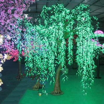 China Commercial Use 3*1.5m Green Led Tree Lights For Roads And Gardens LED Willow Tree for sale