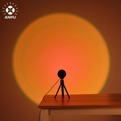 China ANPU Art Style Led Flood Lamp Modern Western Minimalist Indoor Colorful Decorative Projection Led Light Halo Sunset Light for sale