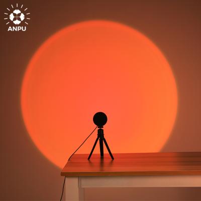 China ANPU Modern Creative Tiktok Tiktok Tiktok Photo Atmosphere Rainbow Bar Sunset Projector Lamp Personality Decoration ANPU Sunset Projection Lamp for sale