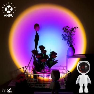 China ANPU Modern Sunset Projection Robot Sun Moon Rainbow Star Light Projection Led Atmosphere Night Light Fancy Mini Sunset Lamp for sale