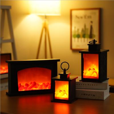 China Dropshipping Retro LED Fireplace Flame Durable Lantern Modern Home Decorations for sale