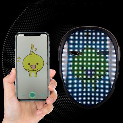 China Dropshipping Halloween Funny Face Mask LED Breathable Glowing Eco-friendly Scary Face Mask For Halloween Carnival Party Face Mask for sale