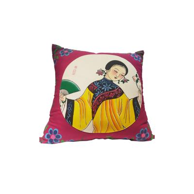 China Chinese style pillowcase, a pair, girly pattern, good gift Pillow-girl for sale