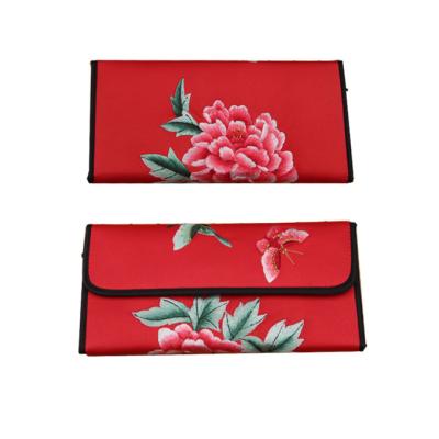 China Chinese characteristics Shu Embroidery Production Red Wallet hand-embroidered intangible cultural heritage, Chinese traditional folk crafts for sale