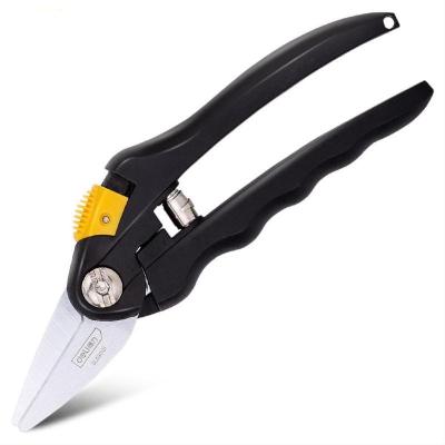 China Shears Steel Curved Handle Blade Shears Garden Plant Spring Pruning Shears Anti-Slip Professional Cutting Tool Scissors Pruner for sale