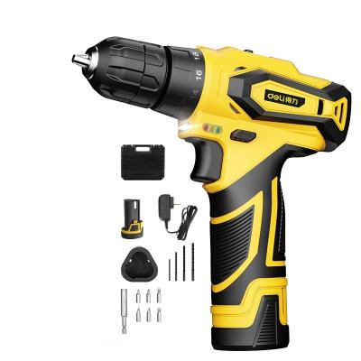 China 12V 10mm metal lithium drill double - electric two-speed multi-function screwdriver sub-team leader home cordless drill for sale