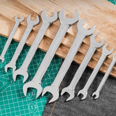 China 8PCS Industrial Hand Tools Double Open End Wrench Mirror Spanner High Carbon Steel Material Socket Wrench Set 5.5-24mm for sale