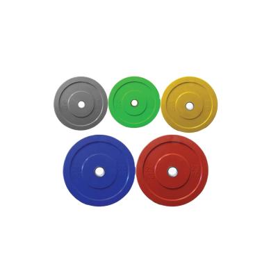 China Weightlifting Universal Color Gym Solid Rubber Bumper Plates for sale