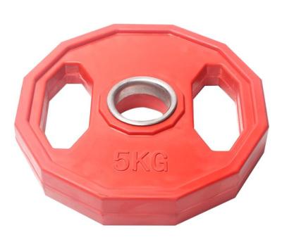 China Durable barbell weight plate (rubber cover) for sale