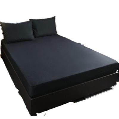 China Simple Competitive Price Personalized Customization Black Fitted Sheet Sanding Waterproof Fitted Sheet for sale