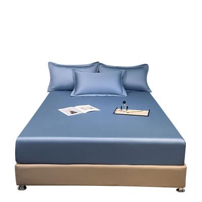 China Single Hot Sale Accept 100 Long-Staples Cotton Custom Blue Fitted Sheet for sale