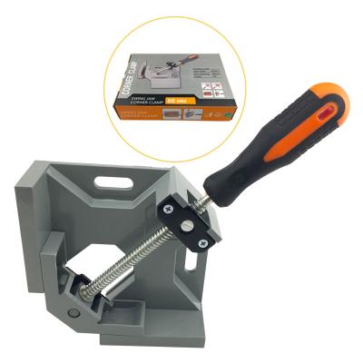 China Adjustable Single Corner Woodworking Handle Aluminum Alloy Jaw Assembly Right Angle Swing Clamp 90 Degree for sale