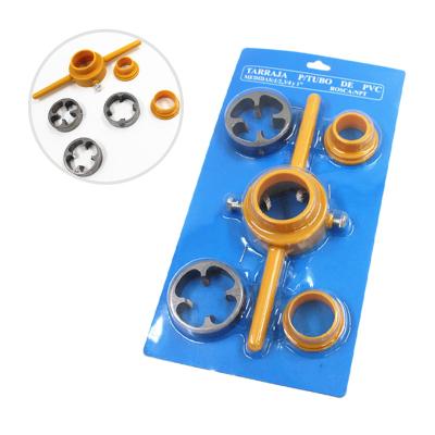 China 6 PCS Screwtaps and Thread Dies Tool Kit NPT Tap and Die Tube Wrench Set for Hardware Tools Maker YR-122 for sale