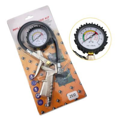 China Car Tire Pressure Gauge Inflatable Tire Pressure Gauge Air Pressure Gauge With Air Deflation Function YR-21 for sale