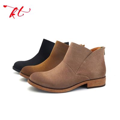 China Fashion Trend Velvet Fabric Women Ankle Boots, Chelsea Heel Boots Woman Shoe for sale